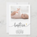 Search for black white photo christening invitations Minimalist