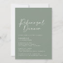 Search for green rehearsal dinner invitations Minimal