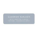 Search for simple blue return address labels Typography