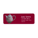 Search for tea party return address labels Teapot