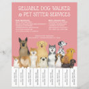 Search for pet sitting flyers Dog walker