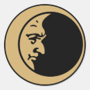 Search for man on the moon stickers Face