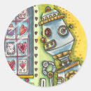 Search for happy robot stickers Happy valentine's day