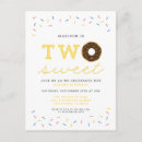 Search for sprinkles second birthday invitations Doughnut