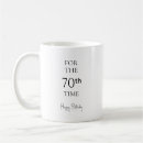 Search for happy 70th birthday mugs Minimalist