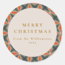 Search for red floral pattern stickers Merry christmas