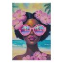 Search for afro fashion posters Beach girl illustration