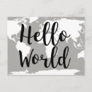 Search for world map postcards Black and white