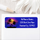 Search for tropical sunset return address labels Palm tree