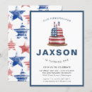Search for fourth of july birthday invitations Red white blue