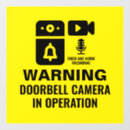 Search for security camera signs Warning