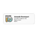 Search for chemistry return address labels Test tube