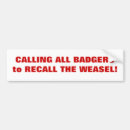 Search for badger bumper stickers Wisconsin