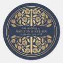 Search for blue and gold wedding stickers Elegant