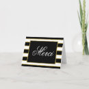 Search for black white stripes thank you cards Elegant