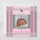 Search for white and silver christening invitations Pink