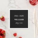 Search for black and white napkins Names
