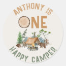 Search for campers stickers One happy camper