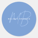 Search for blue monogram stickers Minimalist