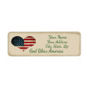 Search for america return address labels God bless america