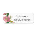Search for garden flowers return address labels Blush