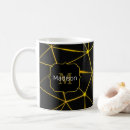 Search for gold geometric mugs Black and gold