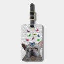 Search for french bulldog luggage tags Flowers