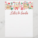 Search for santa claus stationery paper Watercolor