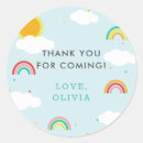 Search for kids birthday party invitations stickers Rainbow