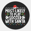 Search for play soccer stickers Santa