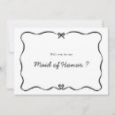 Search for maid of honor invitations Minimalist