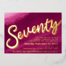 Search for red 70th birthday invitations Script