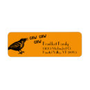 Search for black crows return address labels Halloween