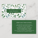 Search for leaves pattern business cards Simple