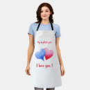 Search for red love heart aprons I love you