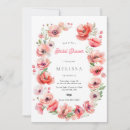 Search for poppy bridal shower invitations Watercolor flowers