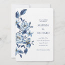 Search for royal blue and white invitations Botanical