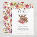 Search for fawn baby shower invitations Floral