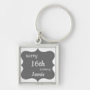 Search for 16th birthday key rings Sixteen