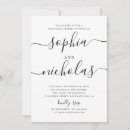 Search for script rehearsal dinner invitations Black and white