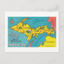 Search for map of the great lakes postcards Vintage