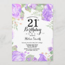 Search for purple 21st birthday invitations Adult birthday party