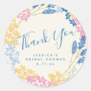 Search for wreath of flowers thank you stickers For her