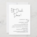Search for eat drink and celebrate invitations Black and white