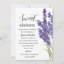 Search for lavender sweet 16 invitations Modern