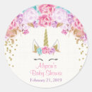 Search for gold unicorn stickers Unicorn baby shower