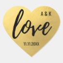 Search for gold foil love stickers Heart