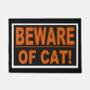 Search for beware of cat doormats Funny