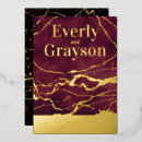 Search for burgundy black and gold wedding invitations Marble