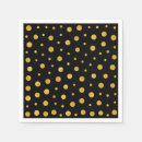 Search for black and gold polka dot napkins Modern